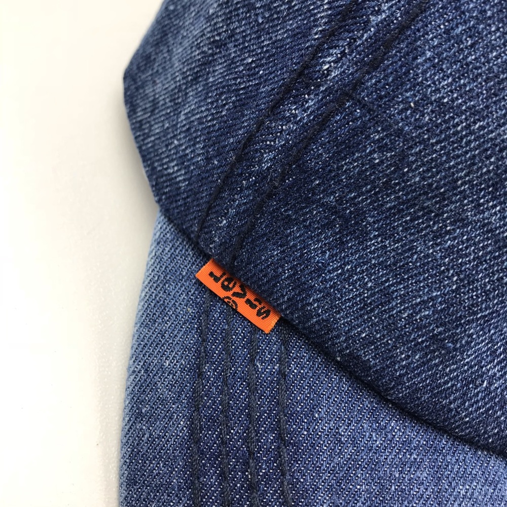 Levi’s Denim Orange Tab Trucker Jean Hat Re/Done - Picture 2 of 8